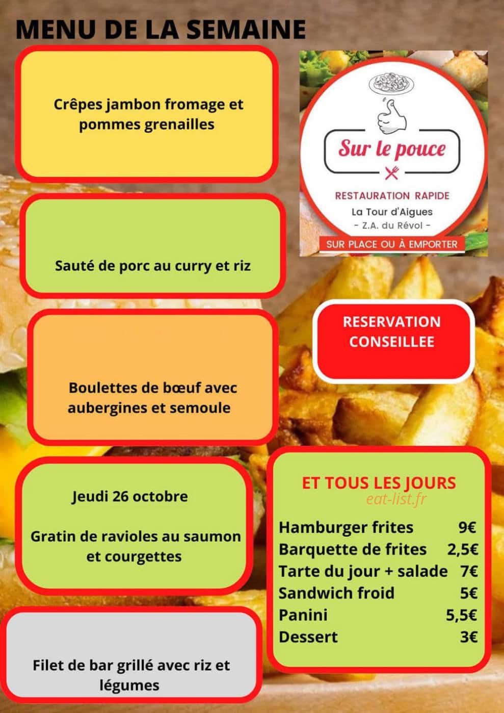 Sur Le Pouce — carte page 1