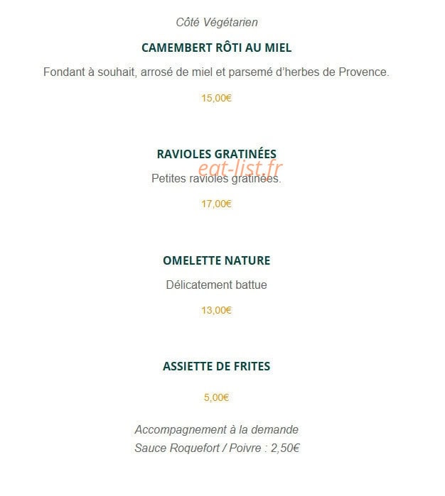 Bistro Launa — carte page 3