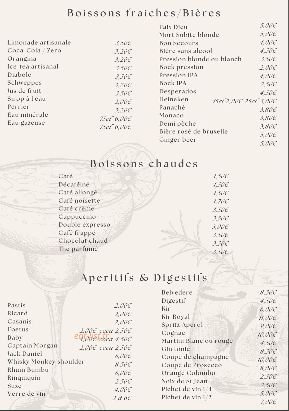 Bistro Launa — carte page 6