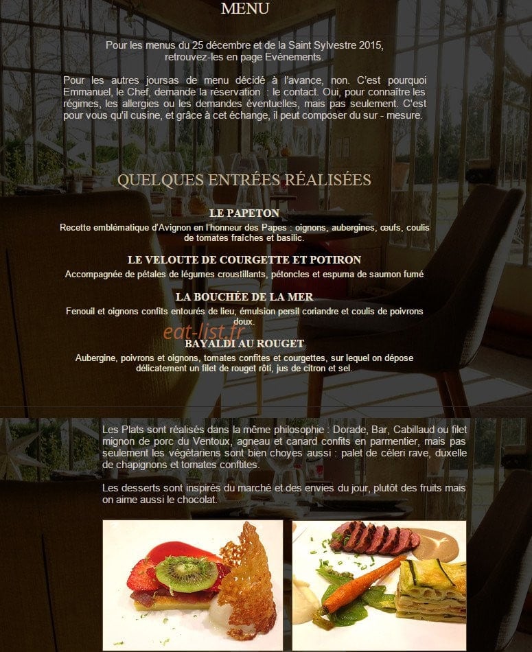 Au Gusto — carte page 1