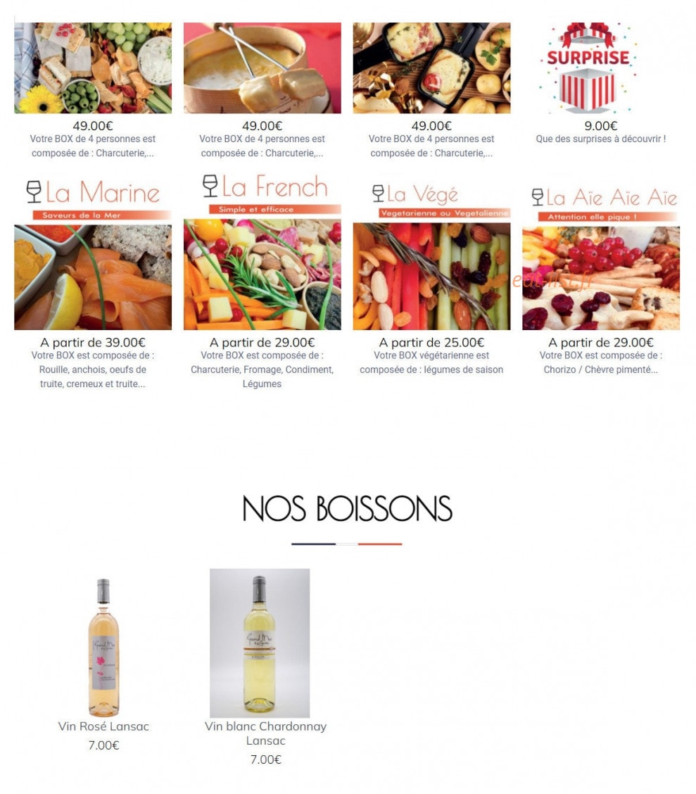 French Apero Club — carte page 1