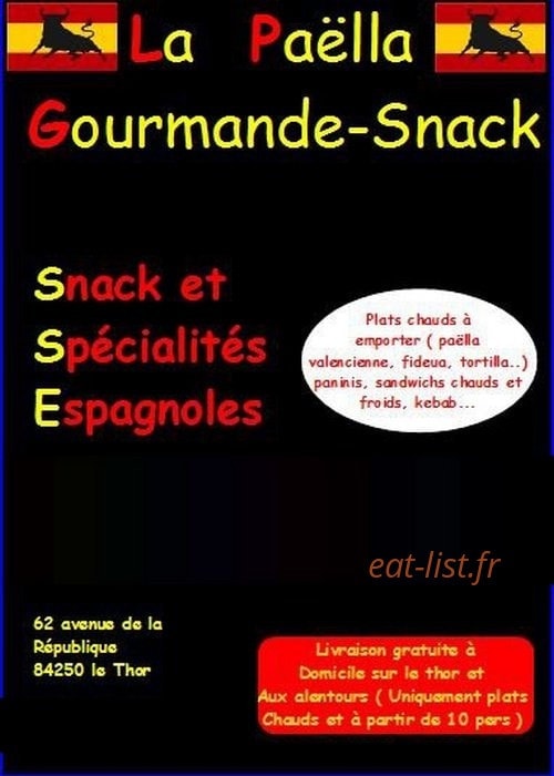 La paëlla gourmande — carte page 1