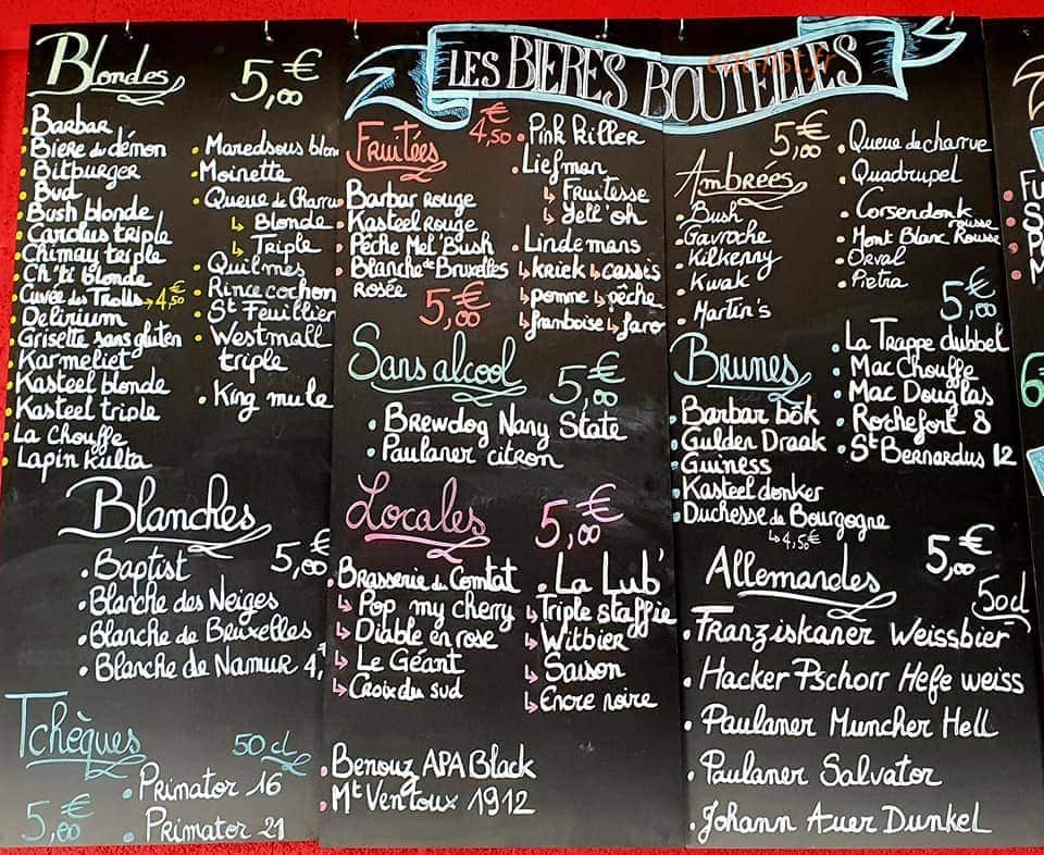 My Beers — carte page 1