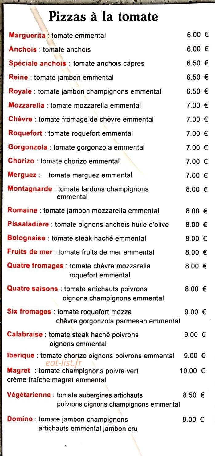 Pizz'A Mimi — carte page 2