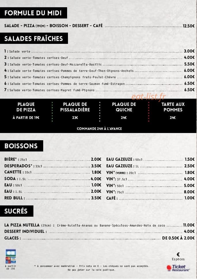 Pizza bella — carte page 3