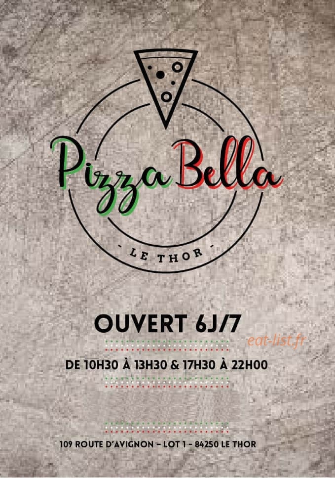 Pizza bella — carte page 1