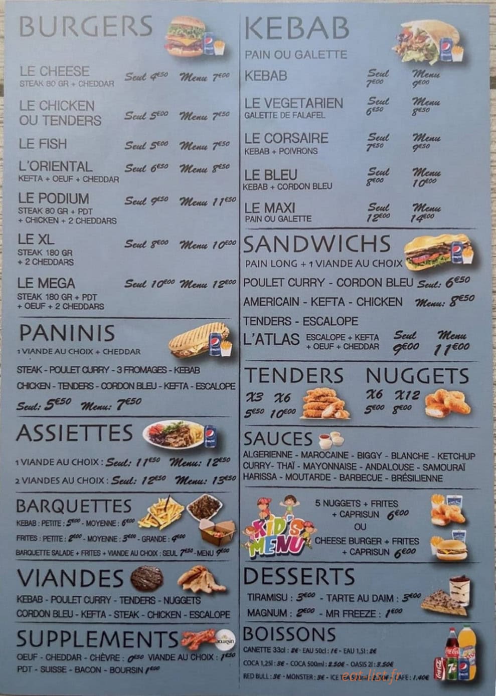 Atlas Kebab — carte page 1