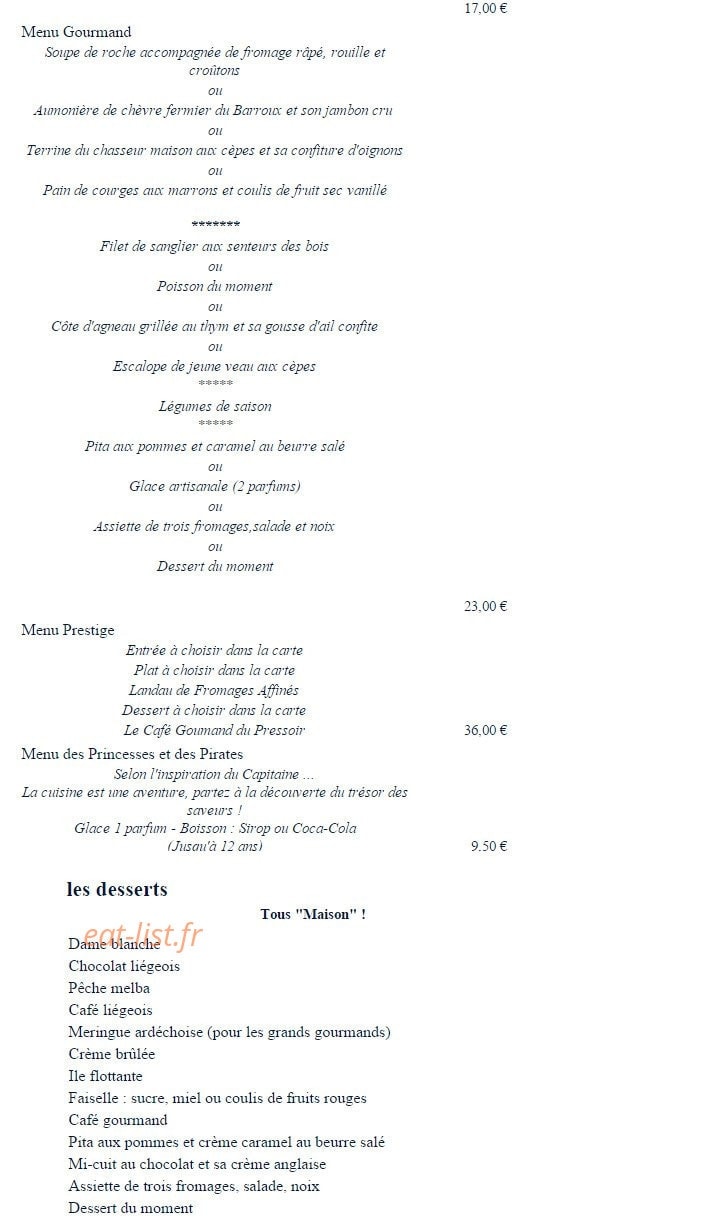 Le Pressoir — carte page 3