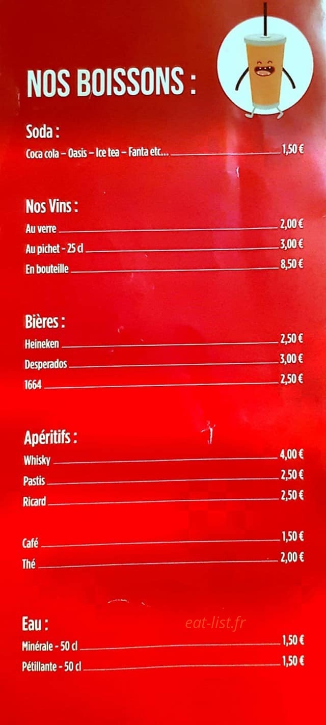 Sarrians burgers — carte page 6