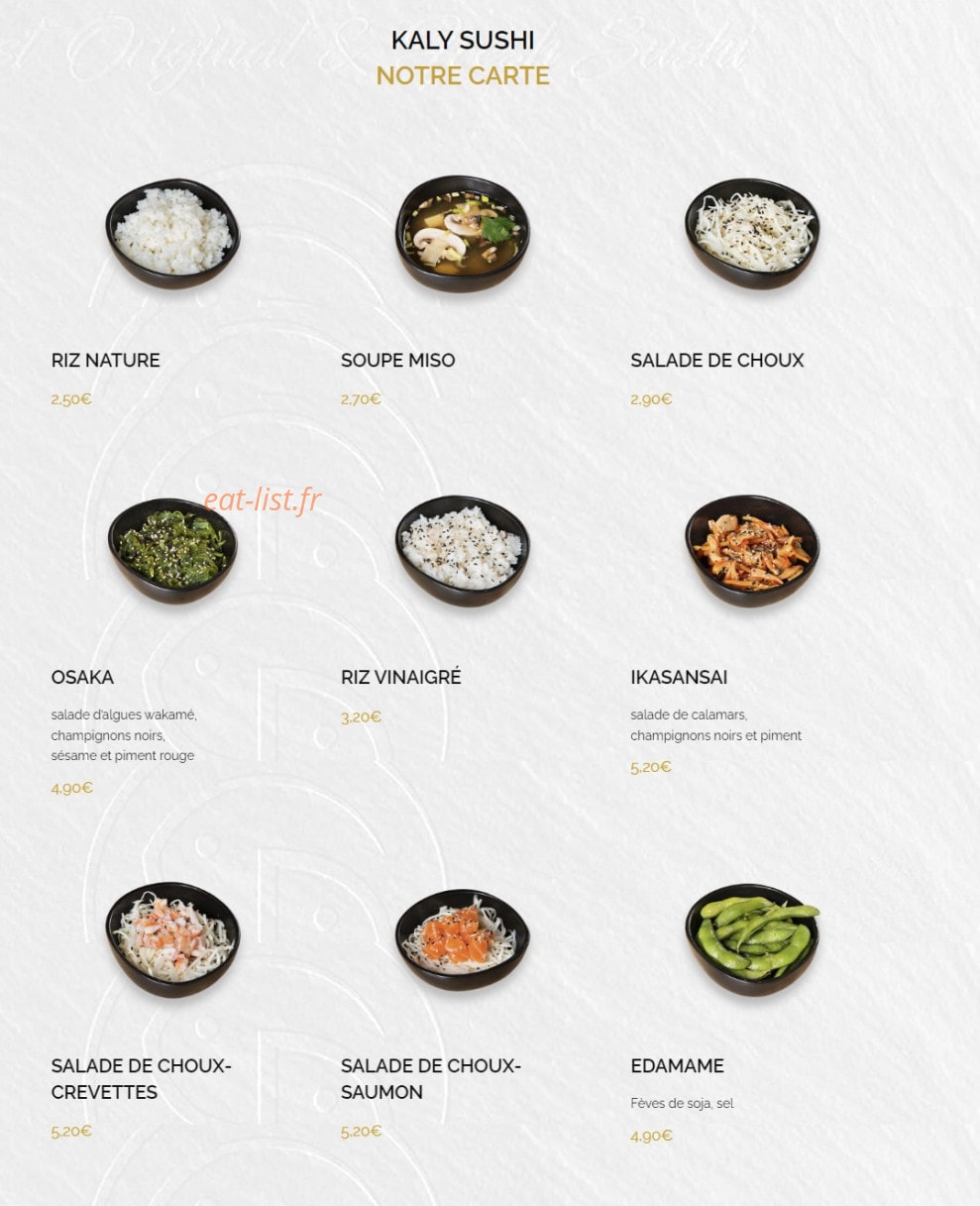 Kaly sushi — carte page 4