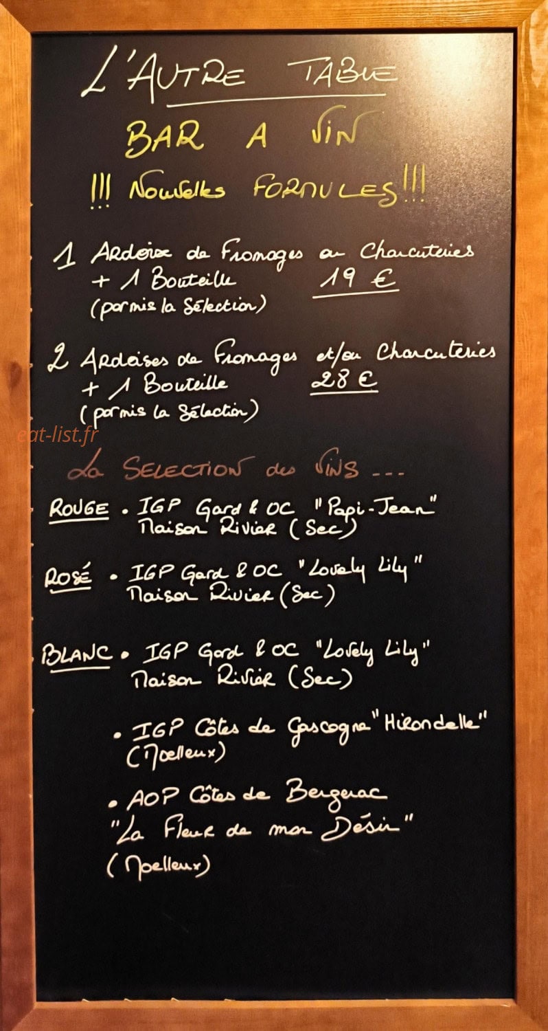 L'Autre Table — carte page 5