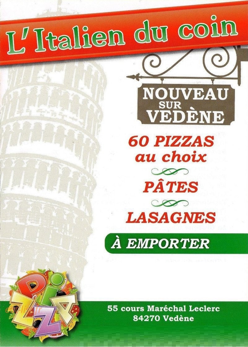 L'italien du Coin — carte page 1