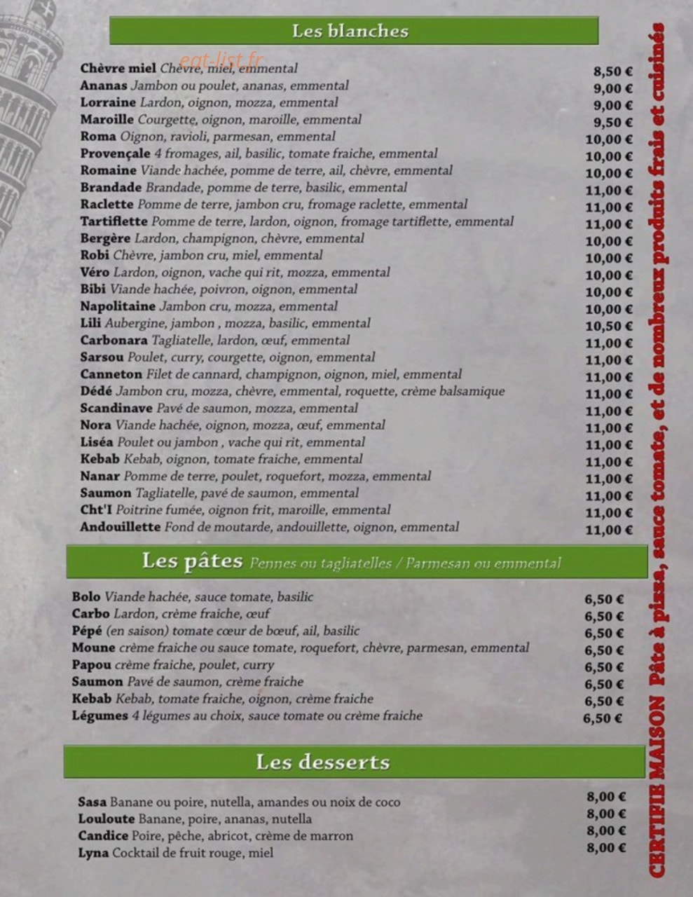 L'italien du Coin — carte page 3