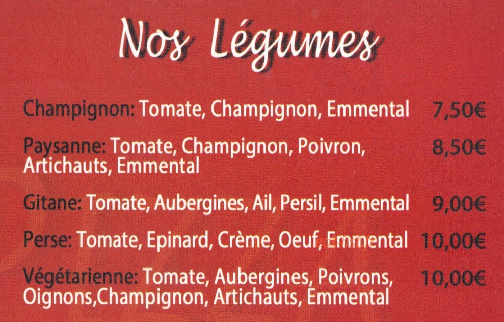 La pate pizza — carte page 3
