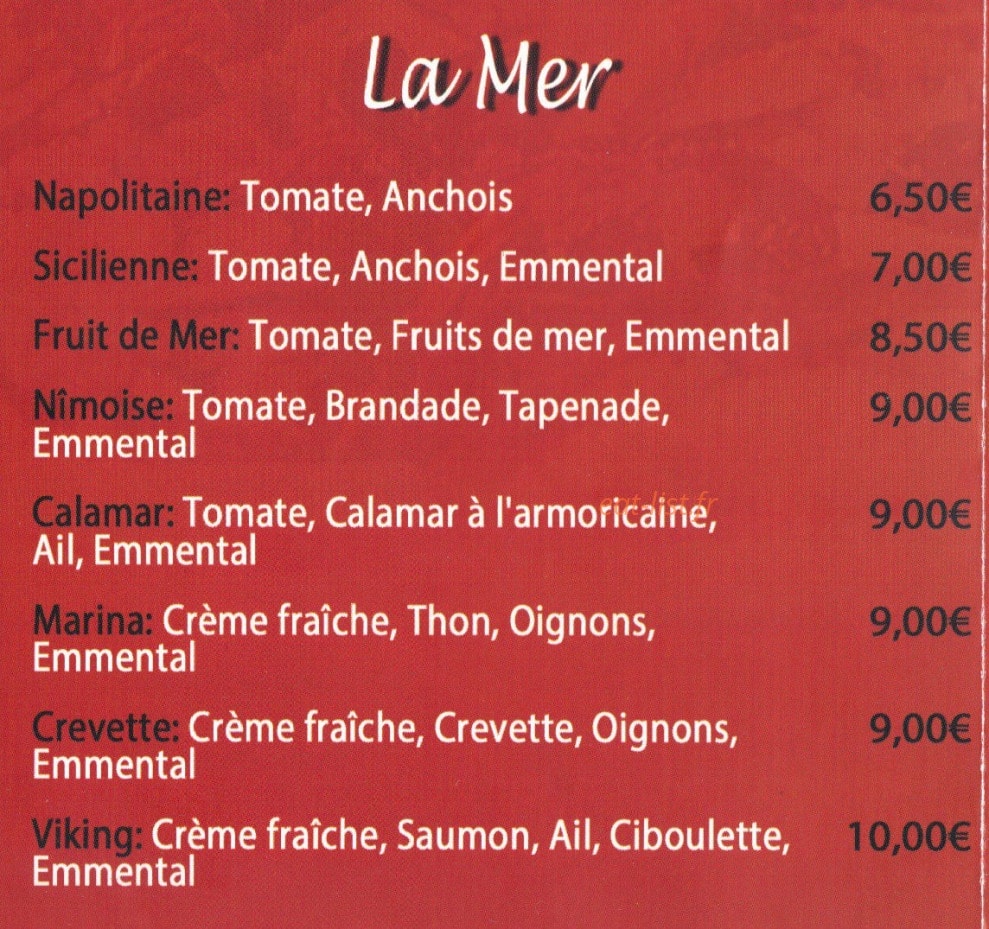 La pate pizza — carte page 4