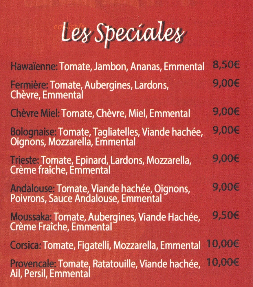La pate pizza — carte page 2