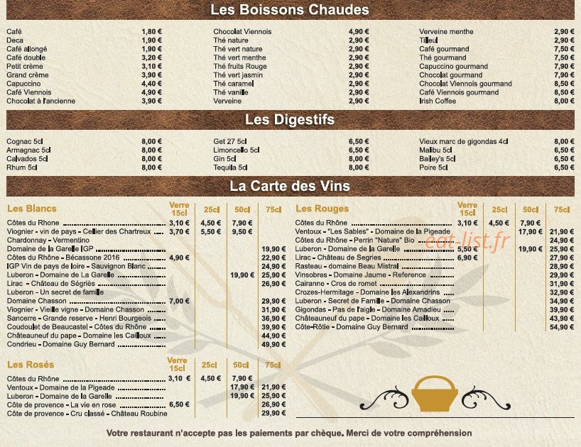 Le Vieux Marché — carte page 1