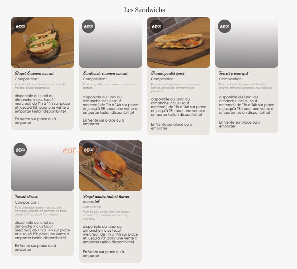 O'resto & café — carte page 2