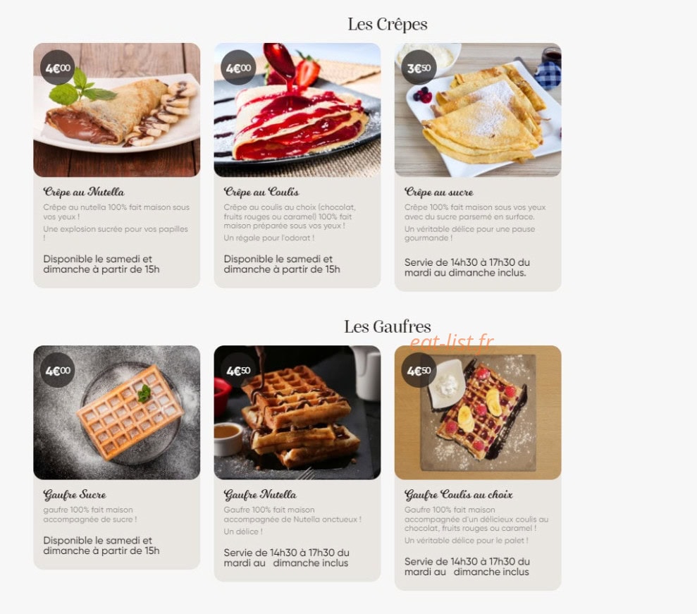 O'resto & café — carte page 4