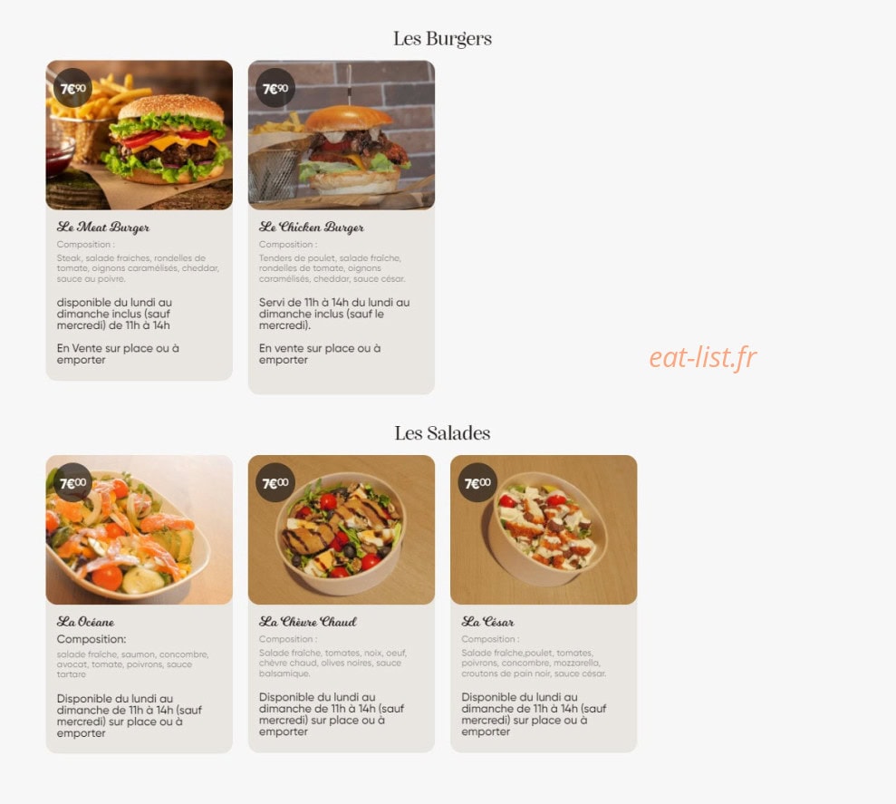 O'resto & café — carte page 3