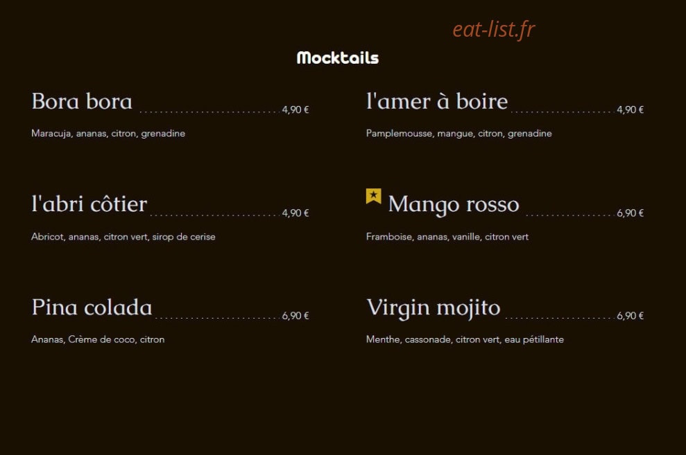 Pizzas du monde — carte page 6