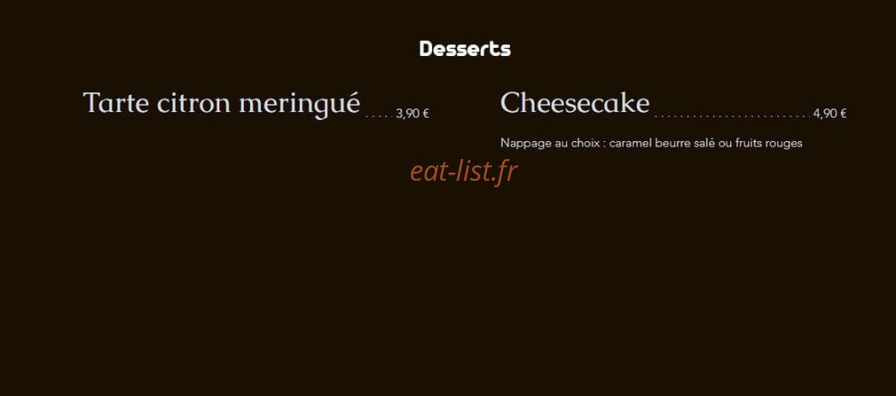 Pizzas du monde — carte page 4