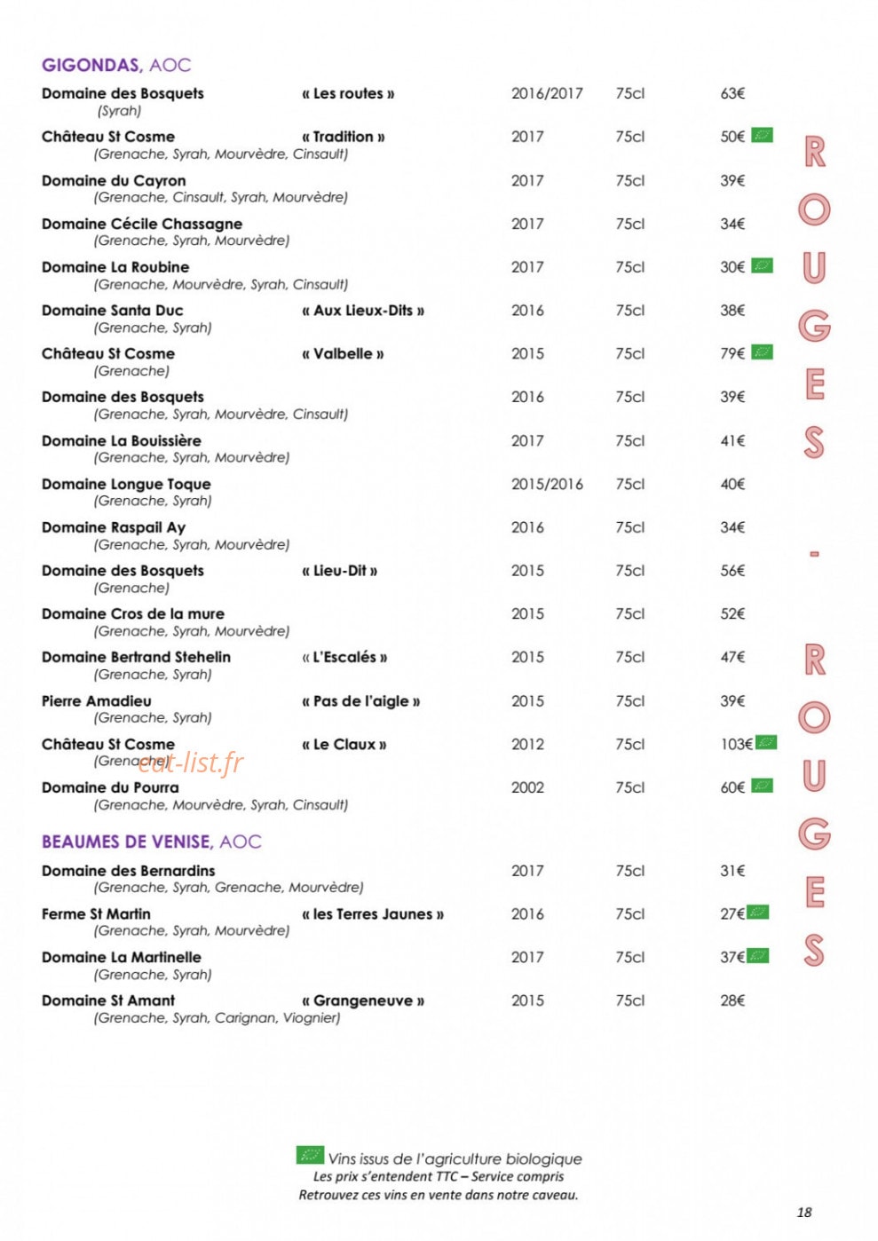 Côteaux et  Fourchettes — carte page 22