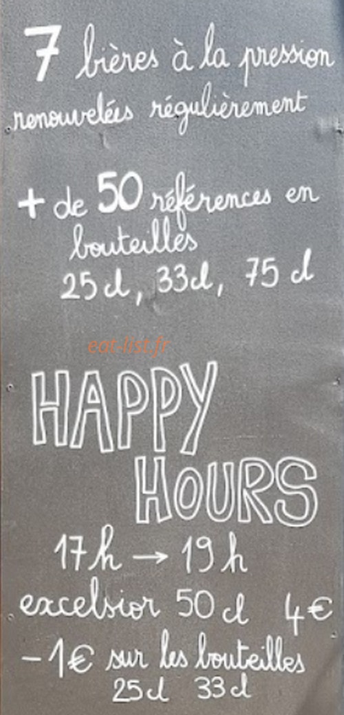 Au Comptoir Belge — carte page 1