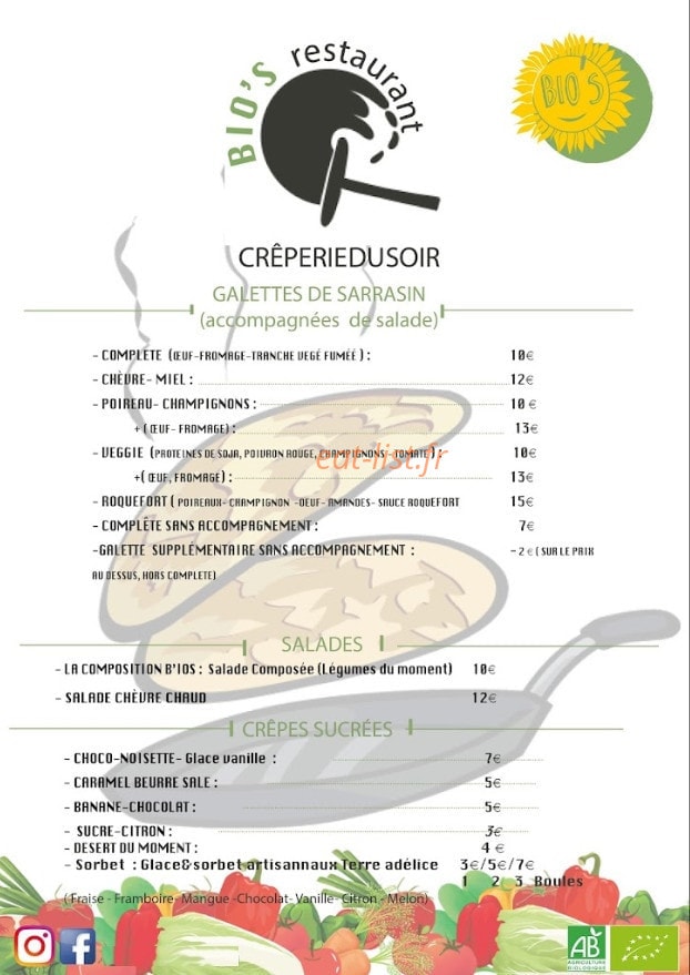 Bio's — carte page 1
