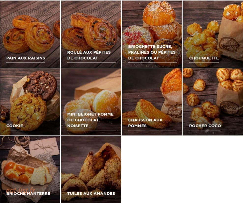 Boulangerie Marie Blachère — carte page 4