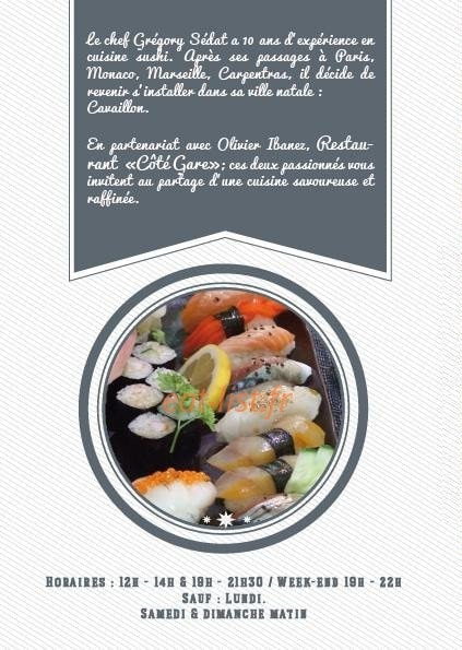 Côté Gare Sushi — carte page 4