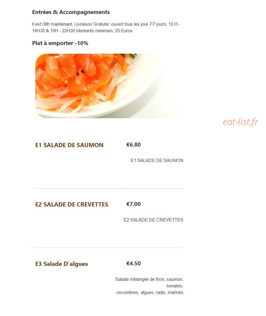 Garden Sushi — carte page 14