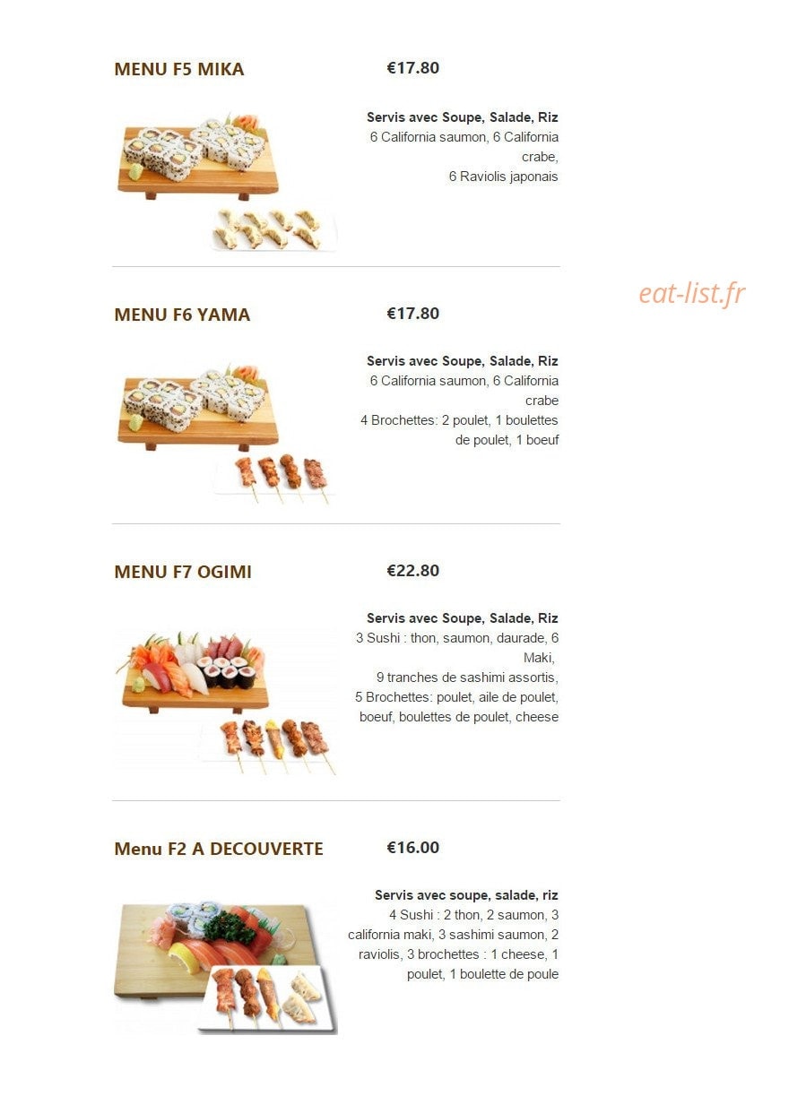 Garden Sushi — carte page 9