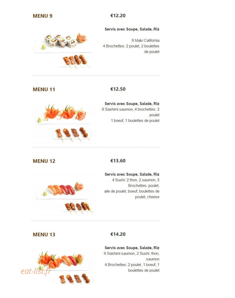 Garden Sushi — carte page 5