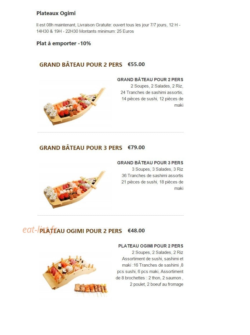 Garden Sushi — carte page 11