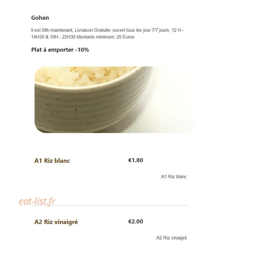 Garden Sushi — carte page 15