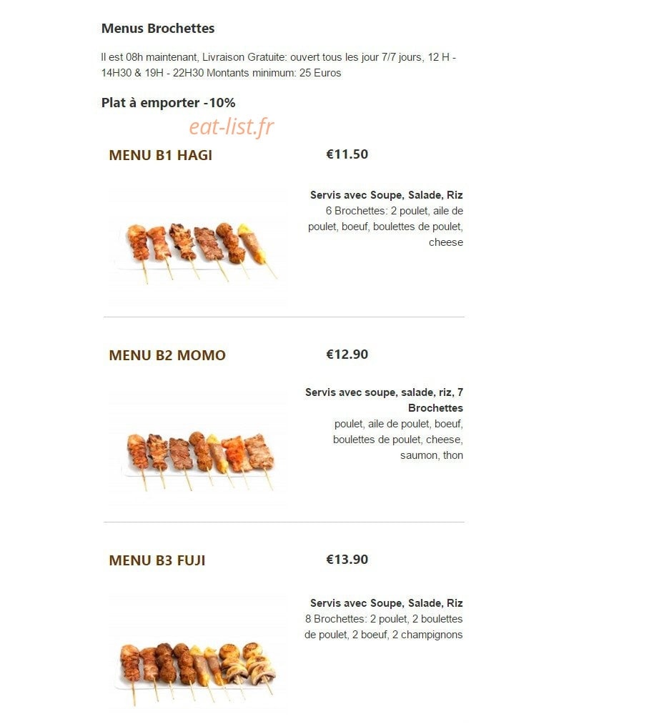Garden Sushi — carte page 6