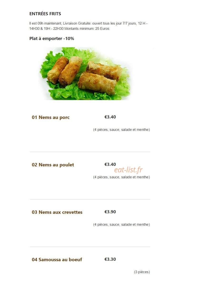Garden Sushi — carte page 29