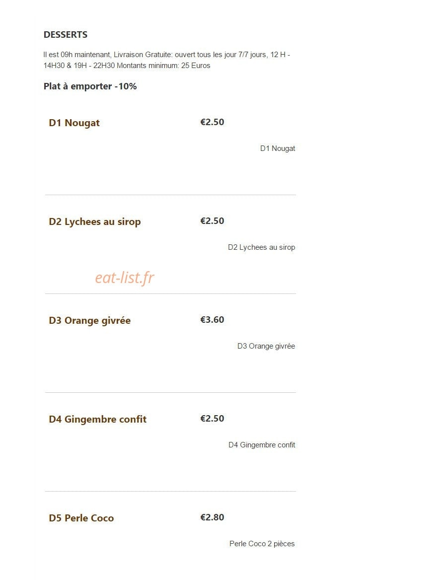 Garden Sushi — carte page 28