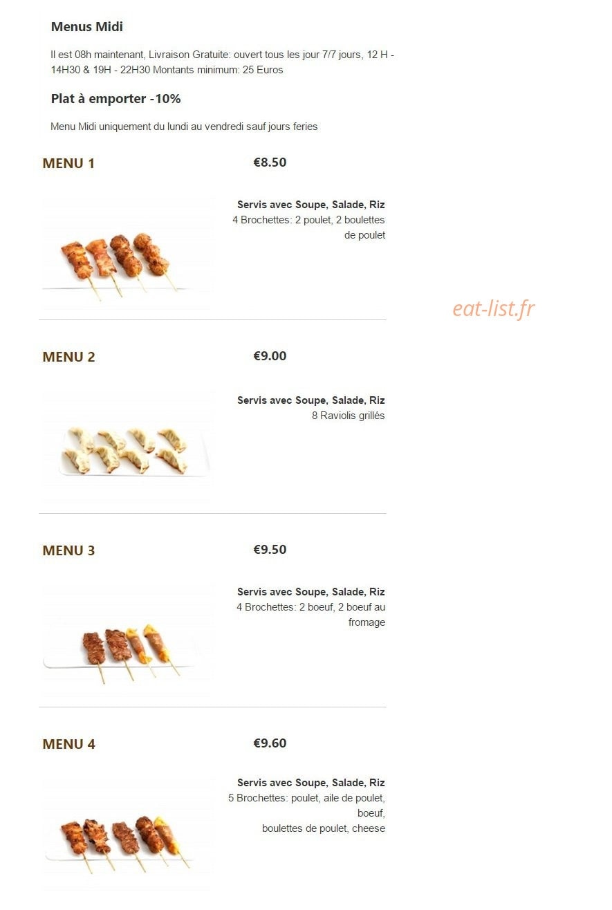 Garden Sushi — carte page 3