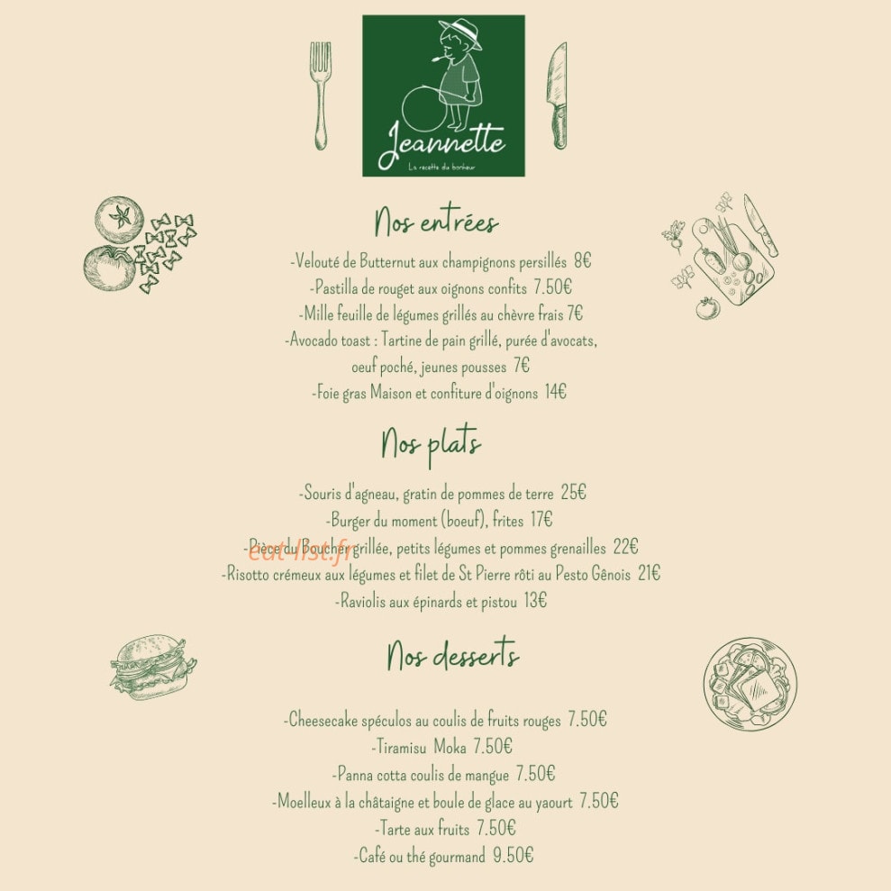 Jeannette — carte page 1