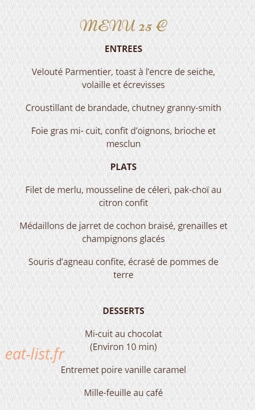 L'instant Gourmand — carte page 1
