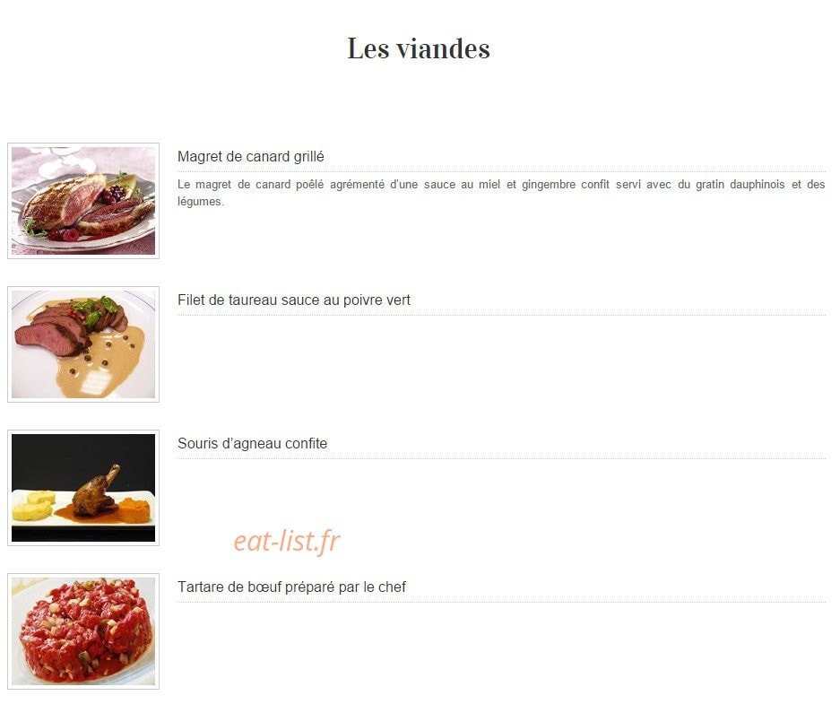 La Cuisine du Marché — carte page 3