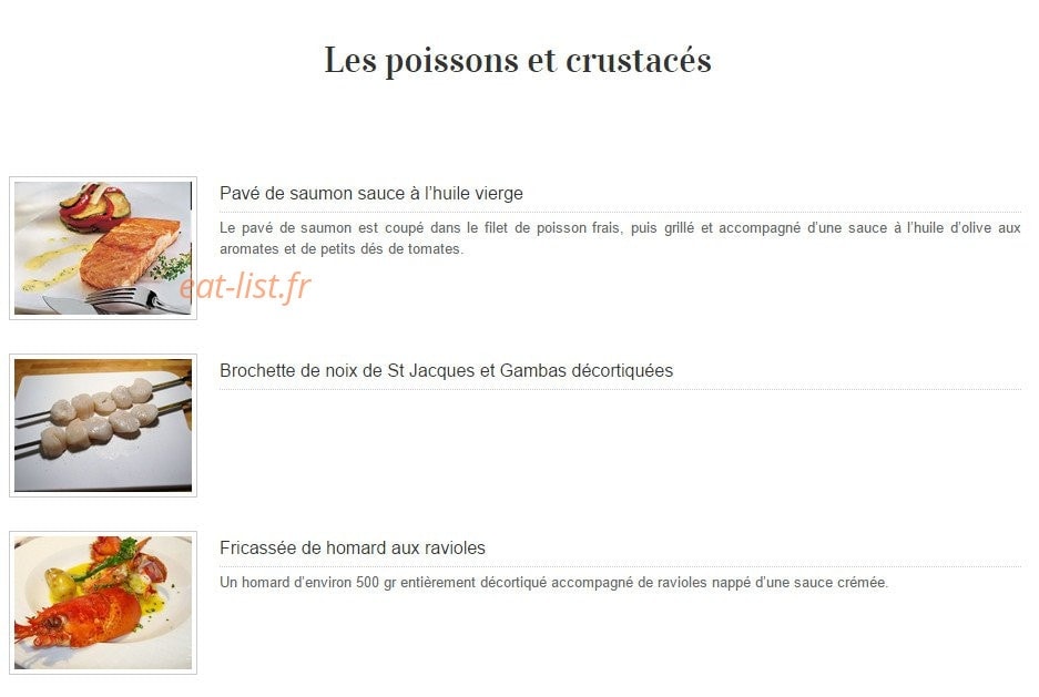 La Cuisine du Marché — carte page 2