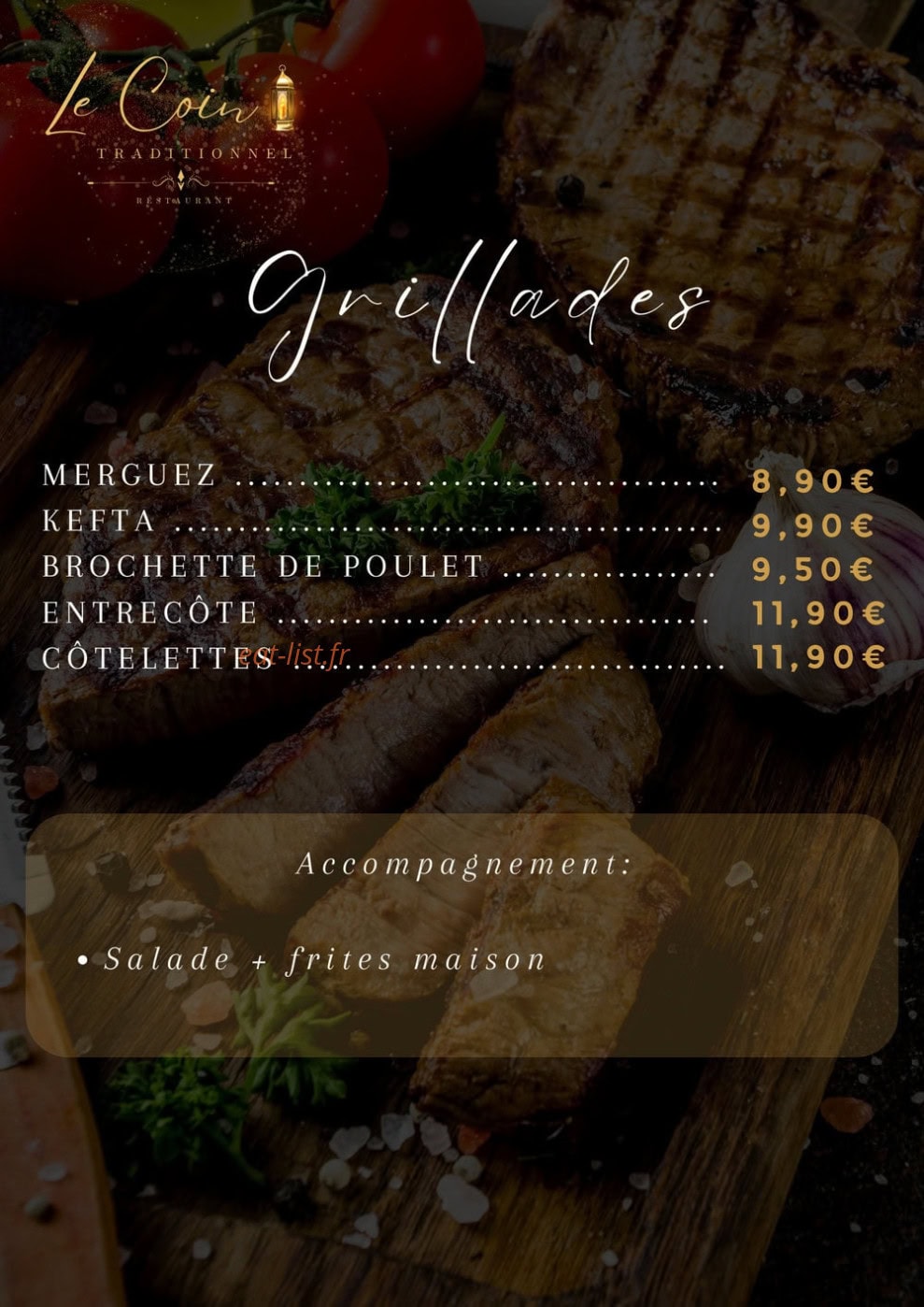 Le Coin Traditionnel — carte page 2