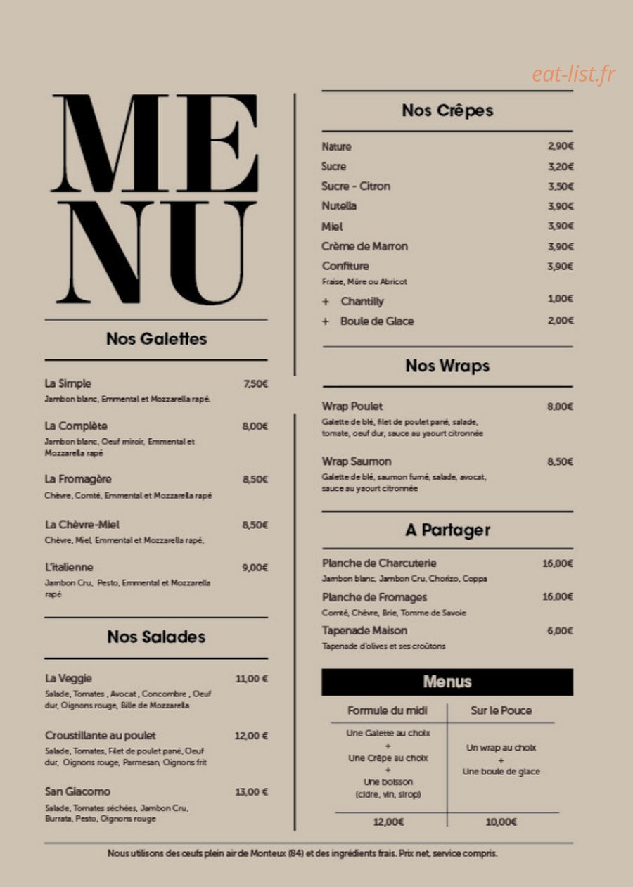 Le Saint James — carte page 1