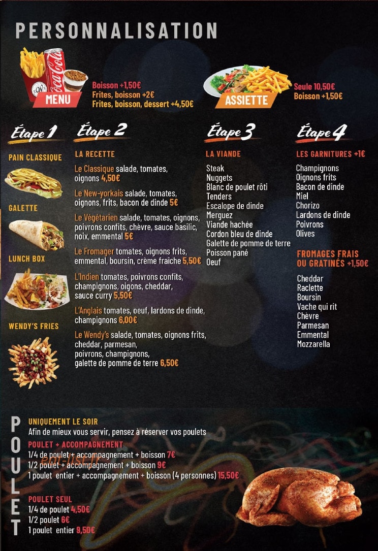 Le Wendy's — carte page 3