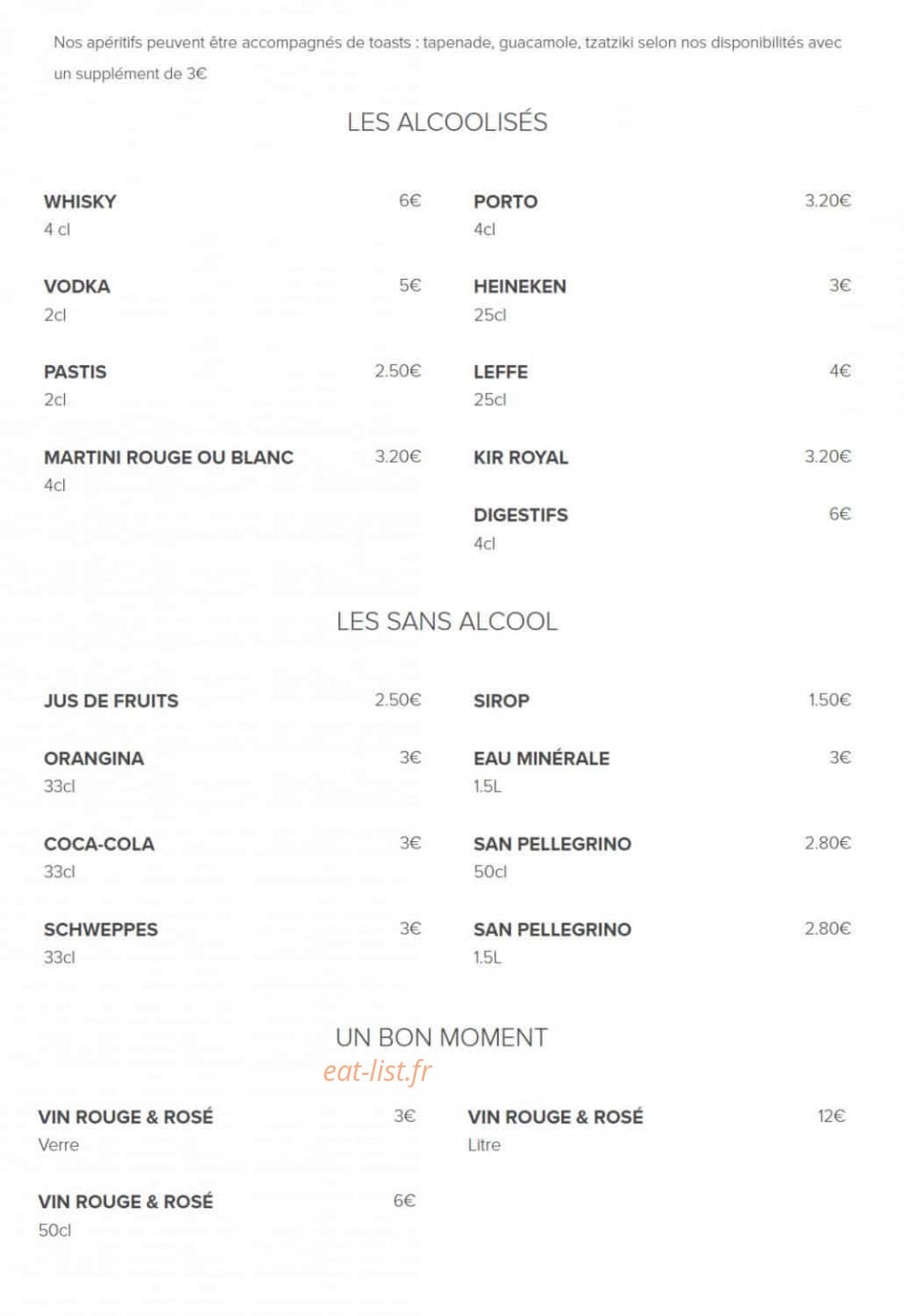 Les Petits Plats — carte page 5