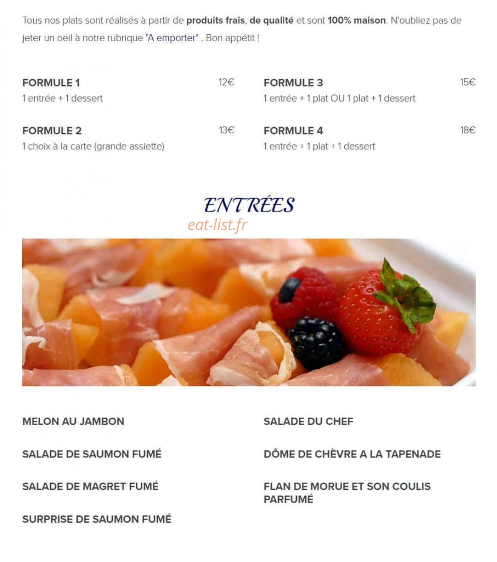 Les Petits Plats — carte page 1