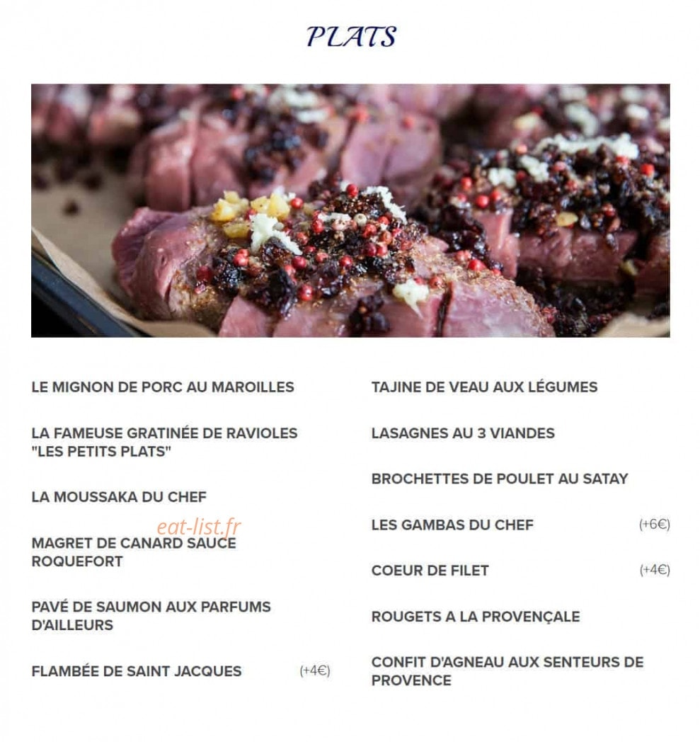Les Petits Plats — carte page 2